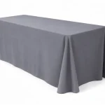 Eckige bodenlange Tischdecke grau kaufen für Banketttische, Event und Gastronomie