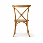 Rückansicht Crossback Stuhl braun kaufen Holzstuhl für Gastronomie und Events
