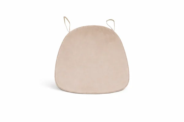Draufsicht Velvet Sitzpolster beige kaufen für Gastronomie, Hochzeit und Eventstühle
