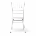Rückansicht Chiavari Stuhl weiß aus Kunststoff kaufen für Hochzeit, Bankett und Gastronomie