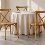 Crossback Stuhl Kunststoff Braun – Anwendungsbeispiel